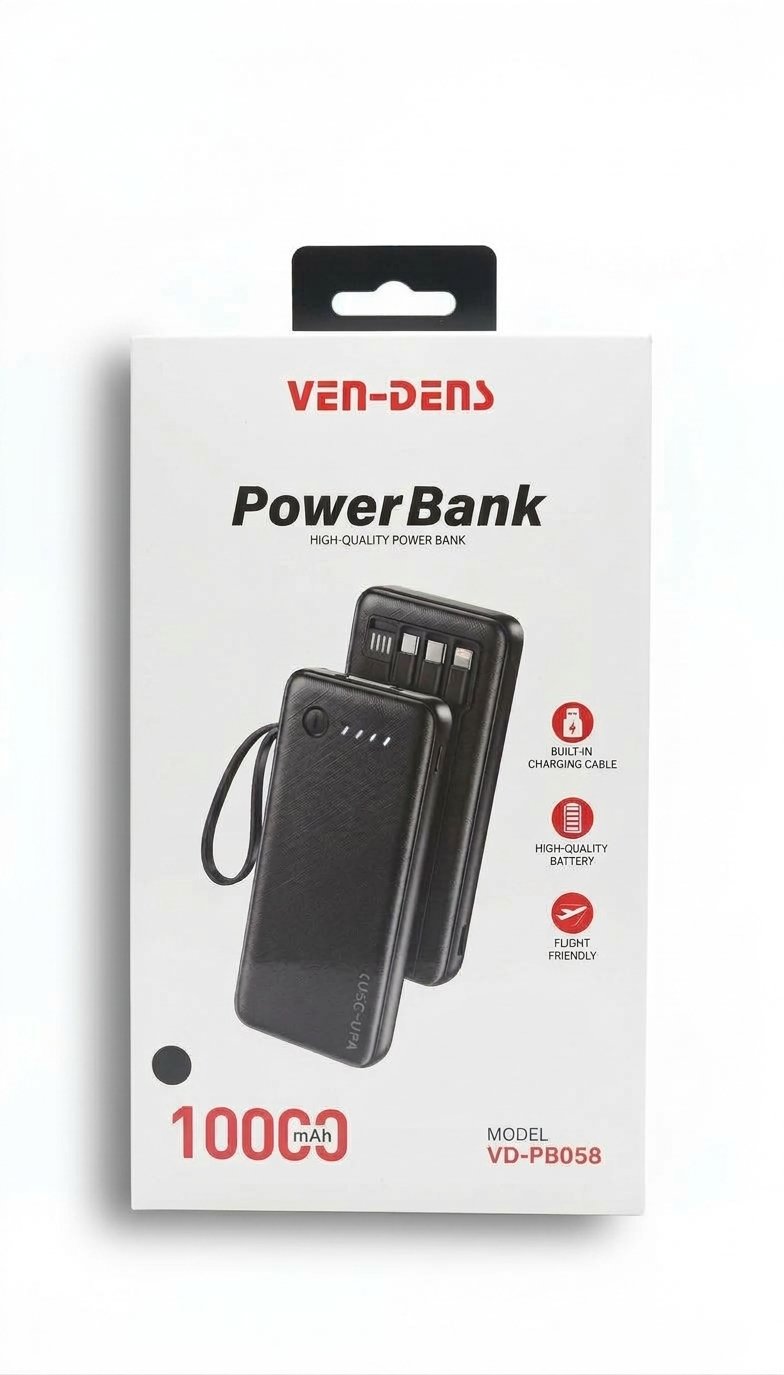 VEN-DENS 10000mAh Power Bank – VD-PB058 - Image 2