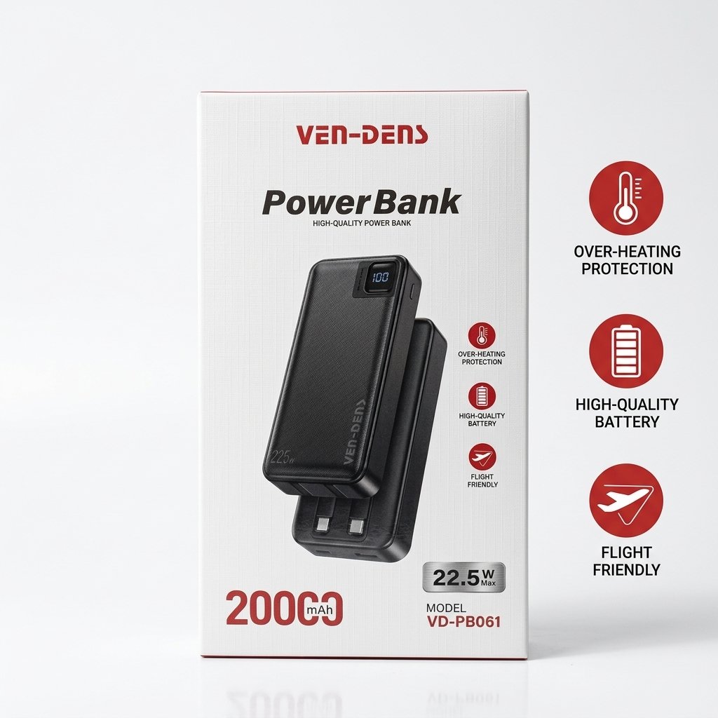 VEN-DENS 20000mAh Power Bank – VD-PB061 - Image 2